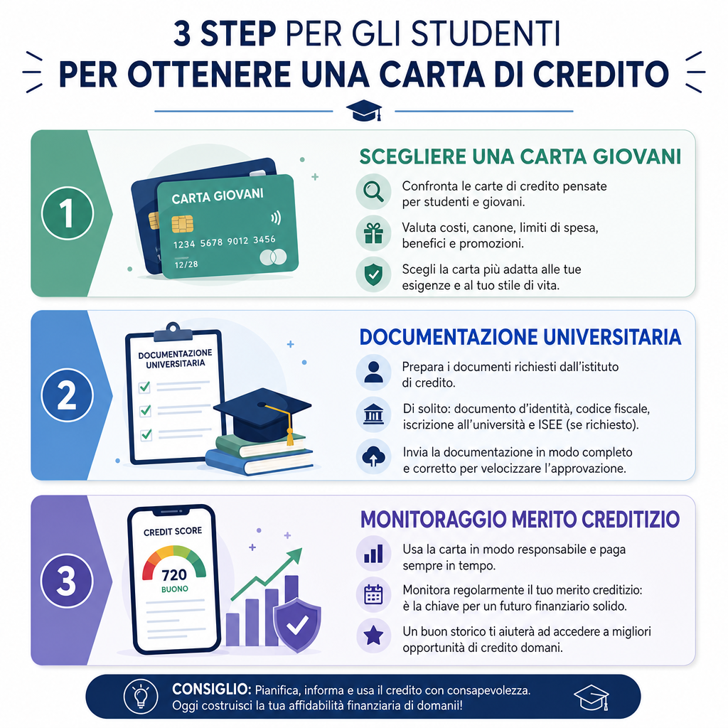 Guida carte di credito per studenti Italia 2026