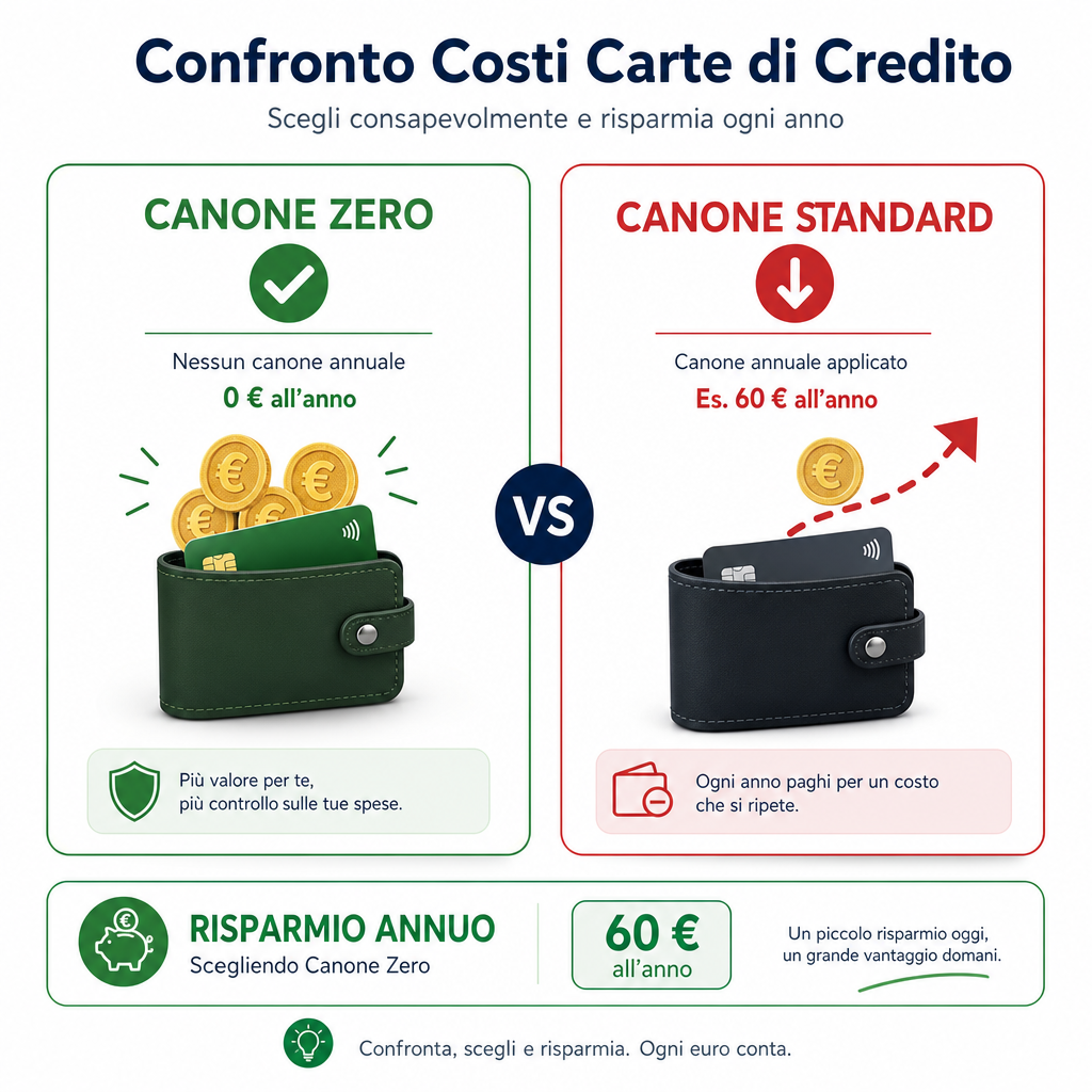 Guida carte di credito senza canone Italia 2026